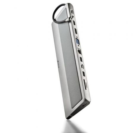 NGS WonderDock 12 Pro Hub USB-C: 3xUSB, 2xHDMI, VGA, RJ45, Lector tarjetas, Jack 3.5mm, PD Gris NGS WonderDock 12 Pro Hub USB-C: 3xUSB, 2xHDMI, VGA, RJ45, Lector tarjetas, Jack 3.5mm, PD Gris